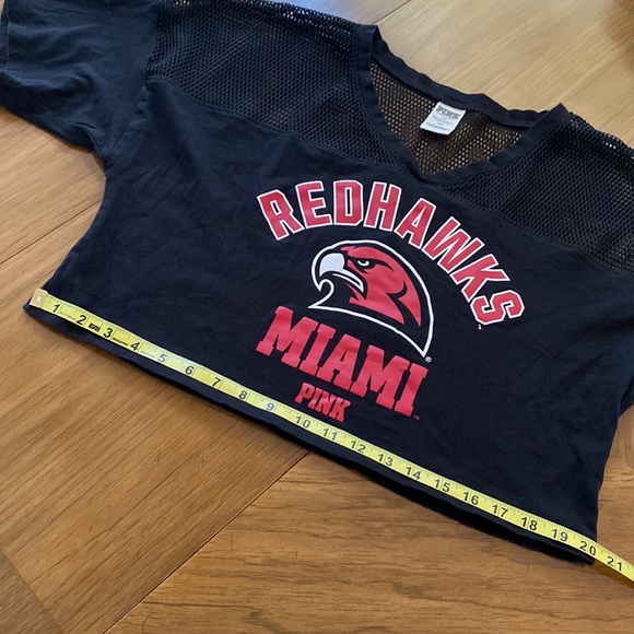 PINK VS MIAMI REDHAWKS CROPPED TEE - Picture 9 of 10